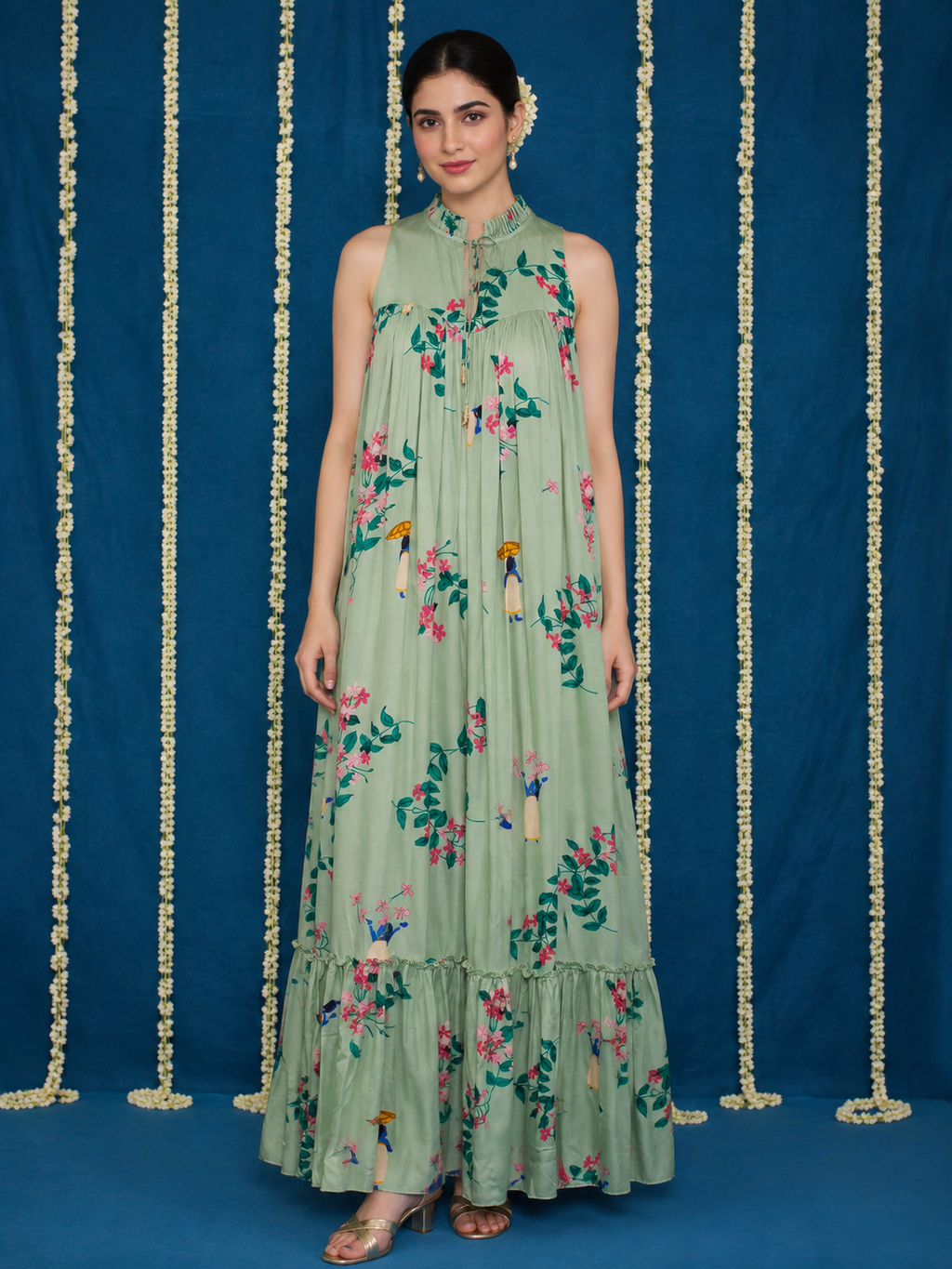 Poovili pleated dress