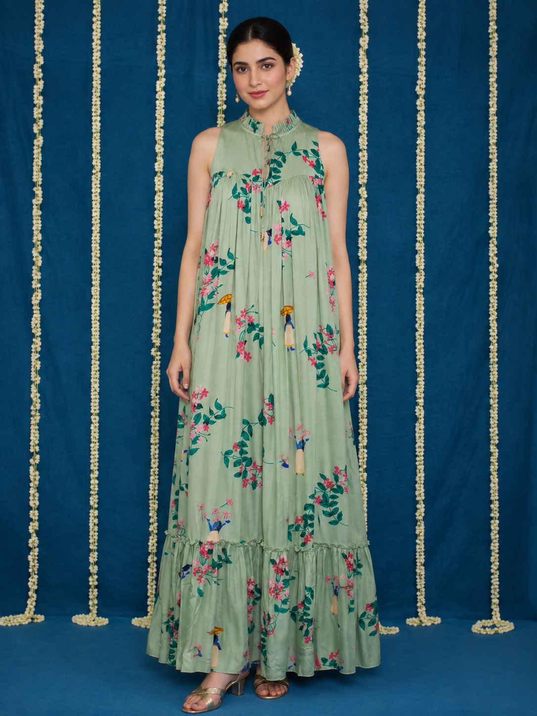 Poovili pleated dress
