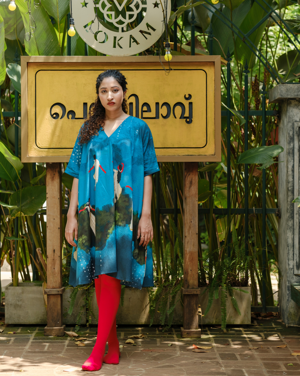 Megha freesize dress-blue