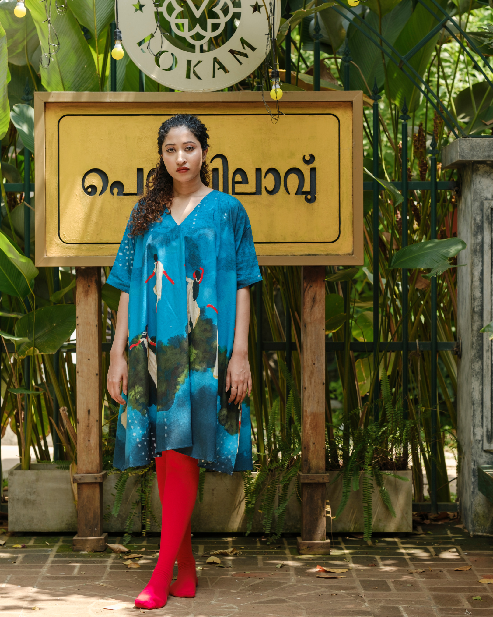 Megha freesize dress-blue