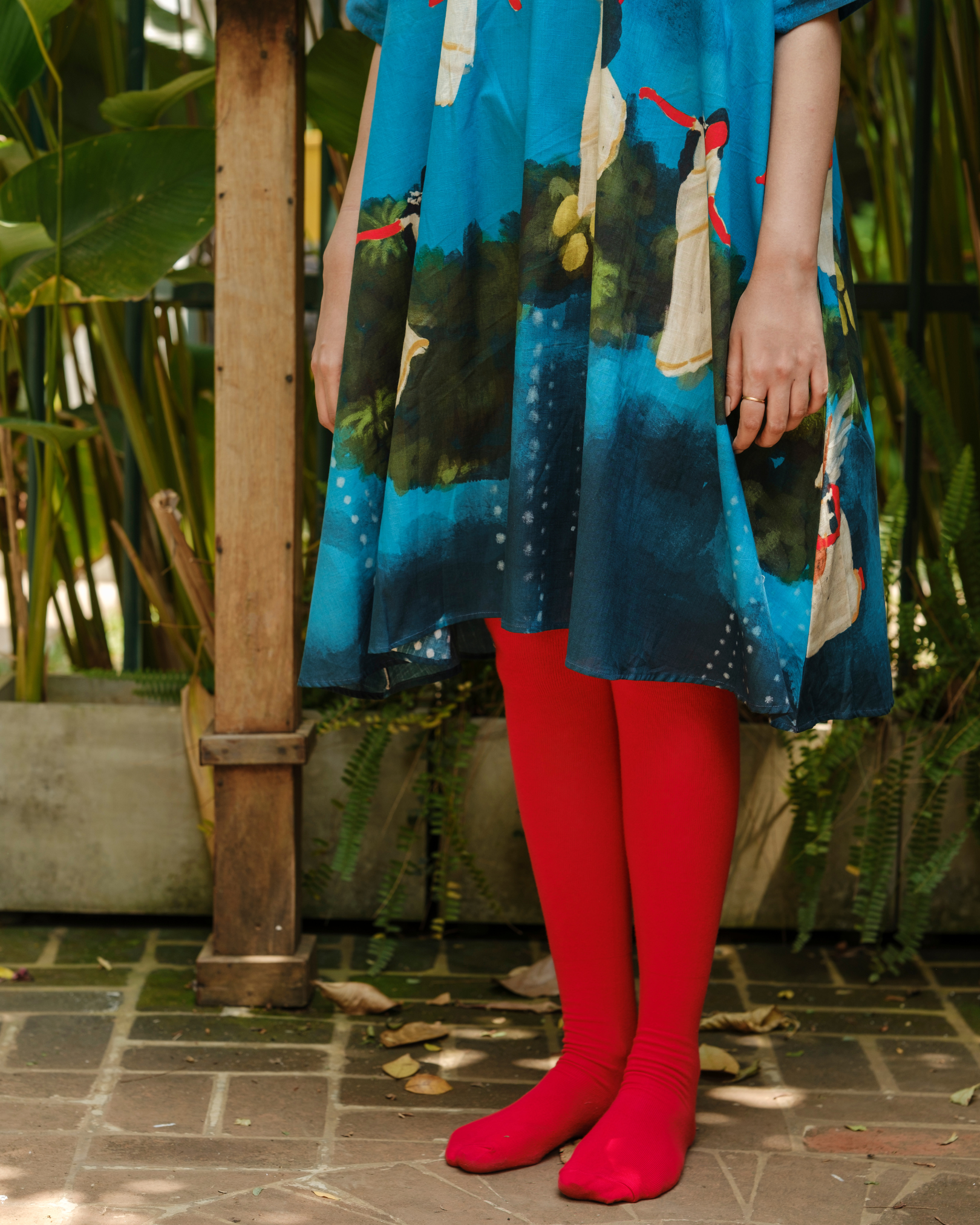 Megha freesize dress-blue