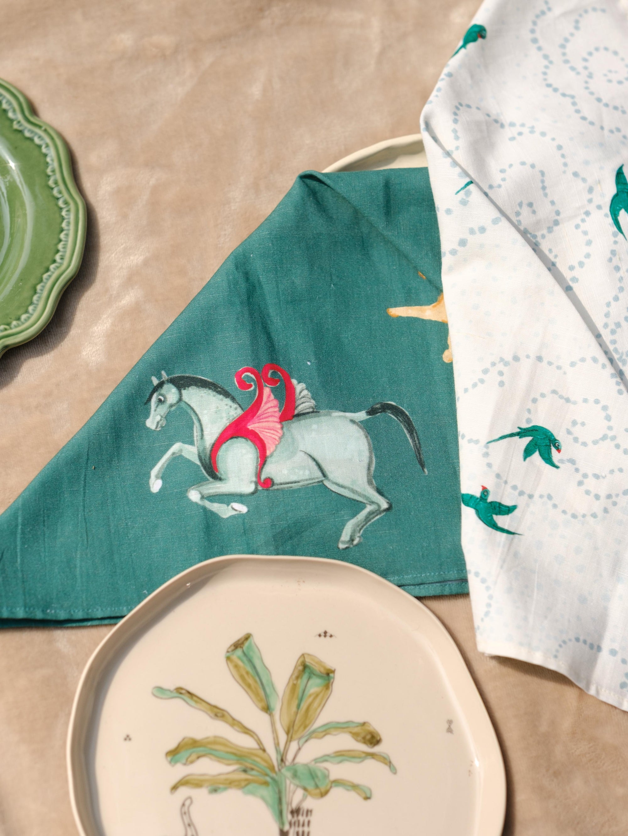 Feather & stars set of table napkins
