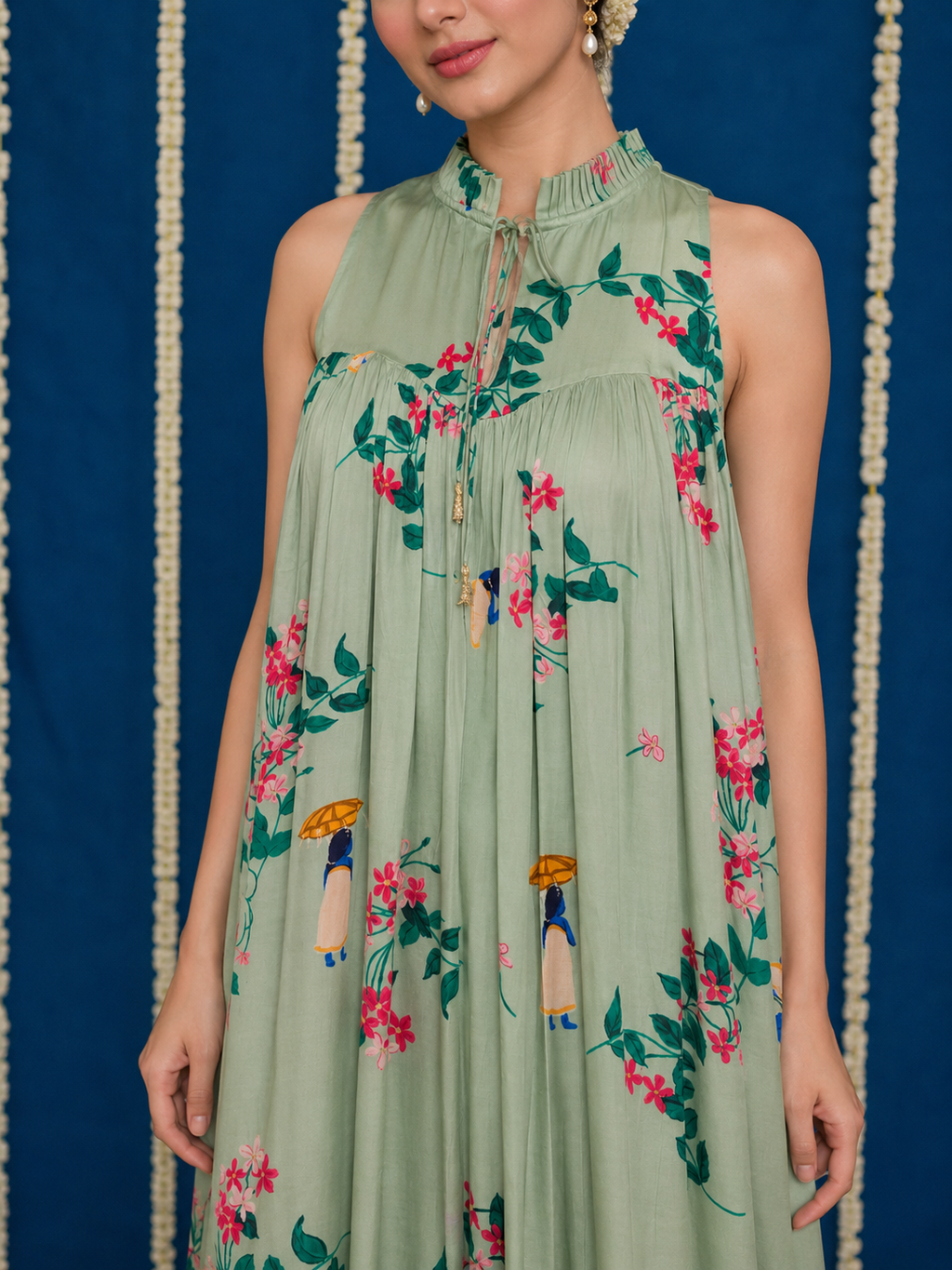 Poovili pleated dress