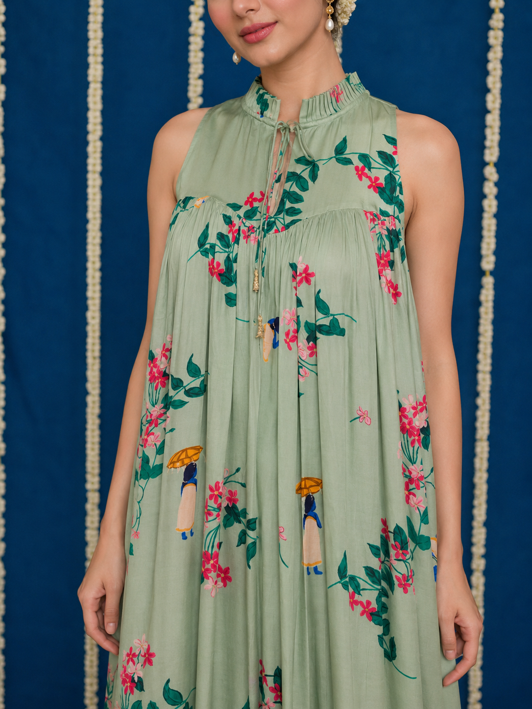 Poovili pleated dress