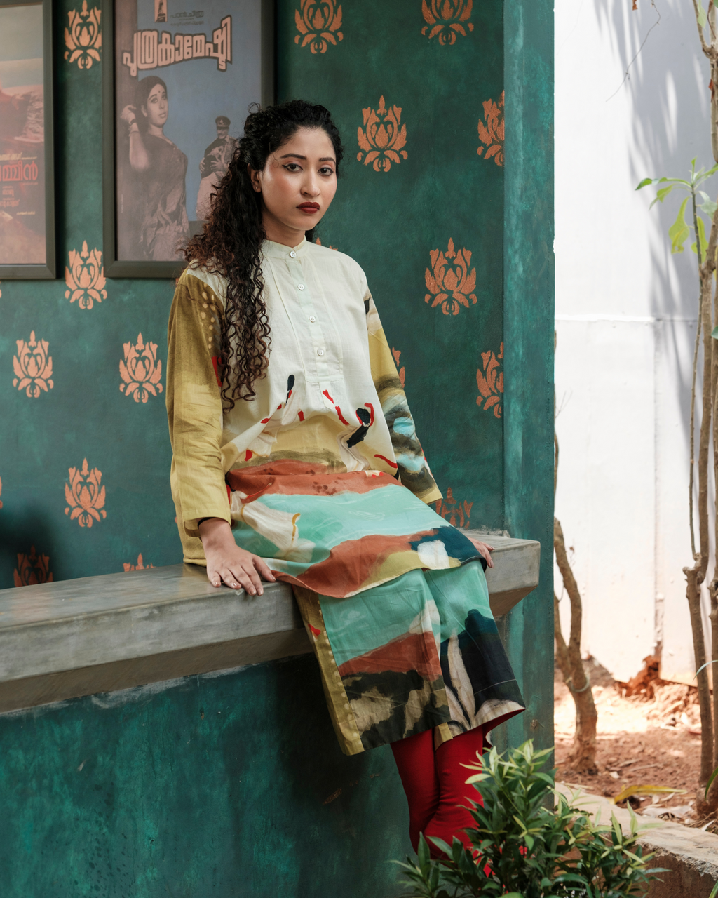 Lila co ord set in cotton - Sandal