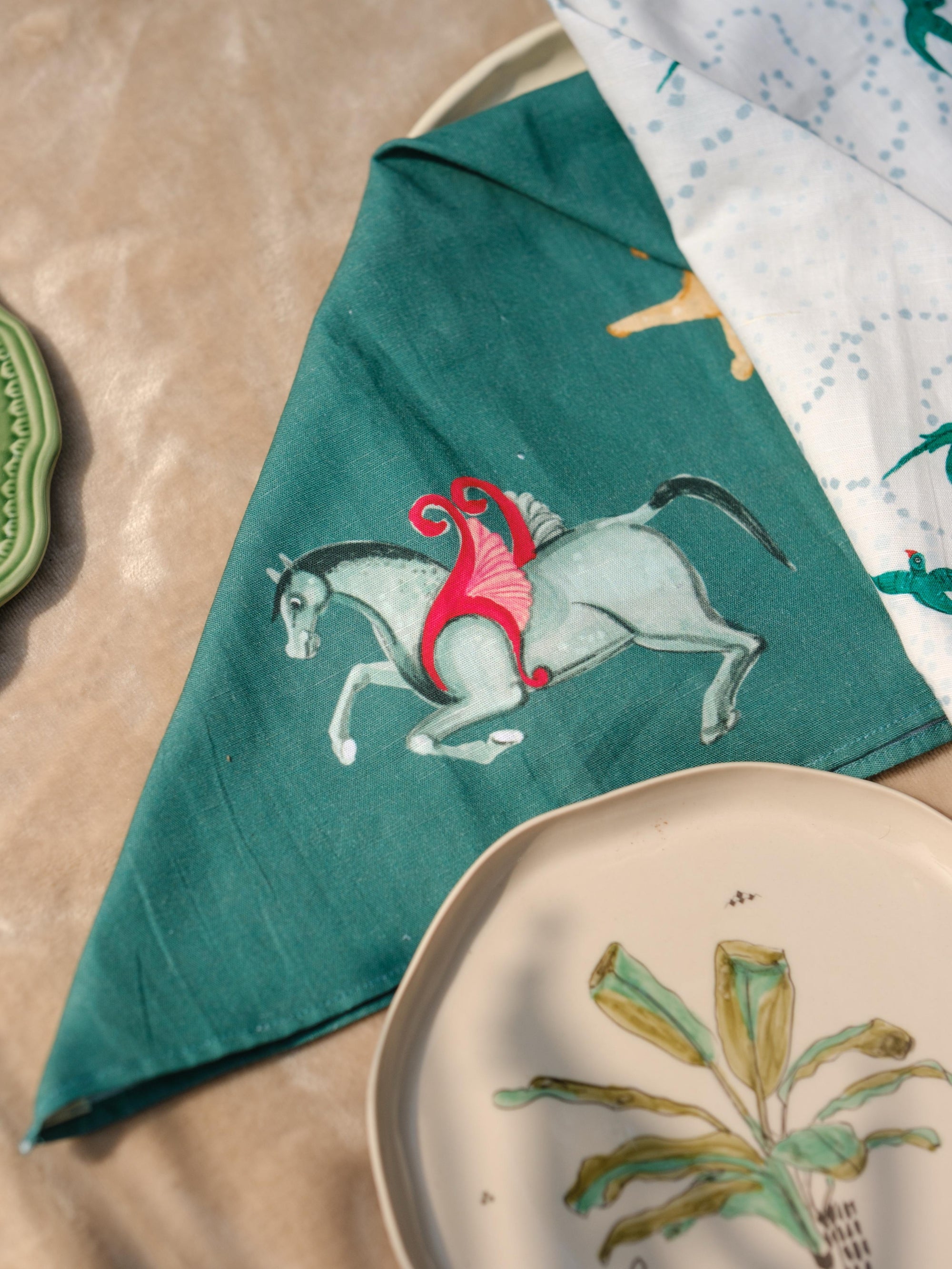 Feather & stars set of table napkins
