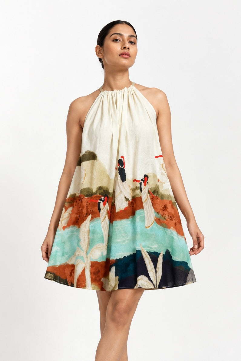 Kadhali beige halterneck-Short