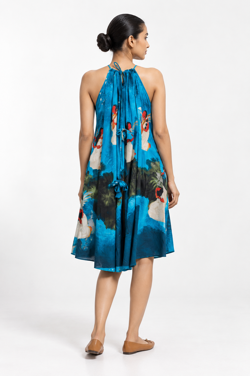 Kadhali blue halterneck -Short