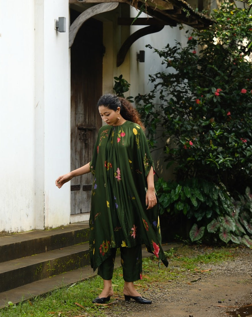 Pookkuda Co-ord set – Green