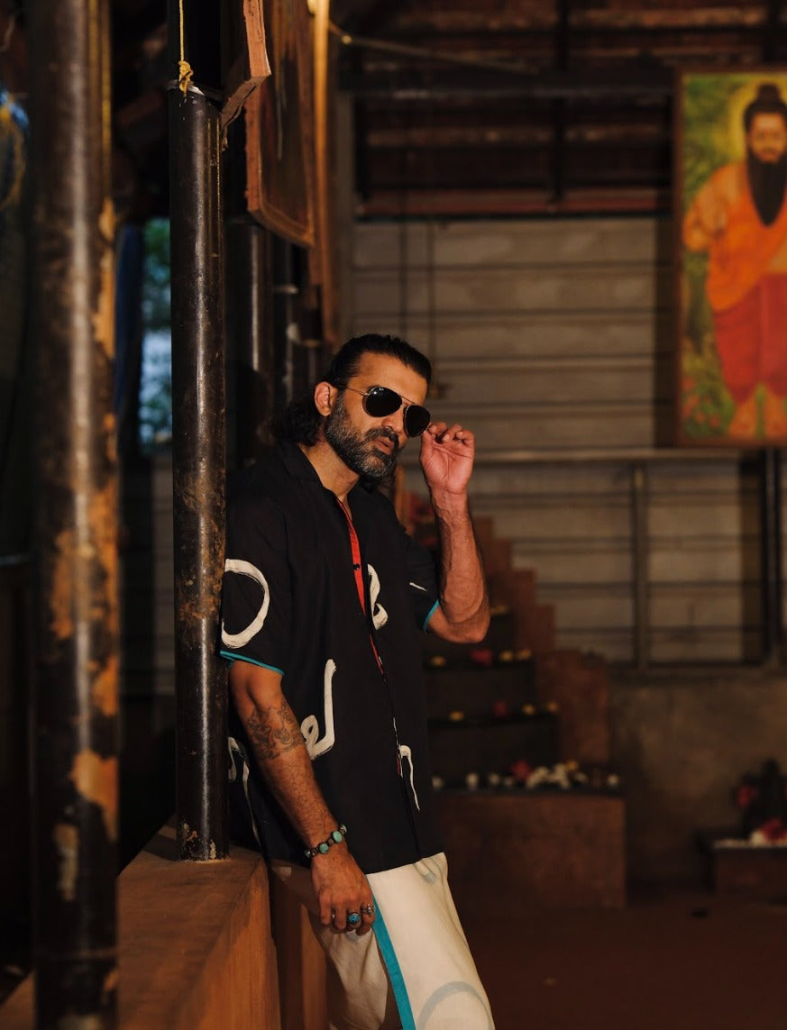 Aksharam Half Sleeve Shirt and Mundu
