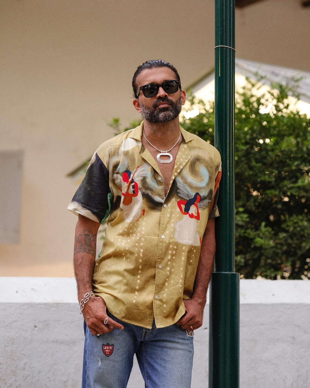 Lila short sleeve shirt for men- sandal