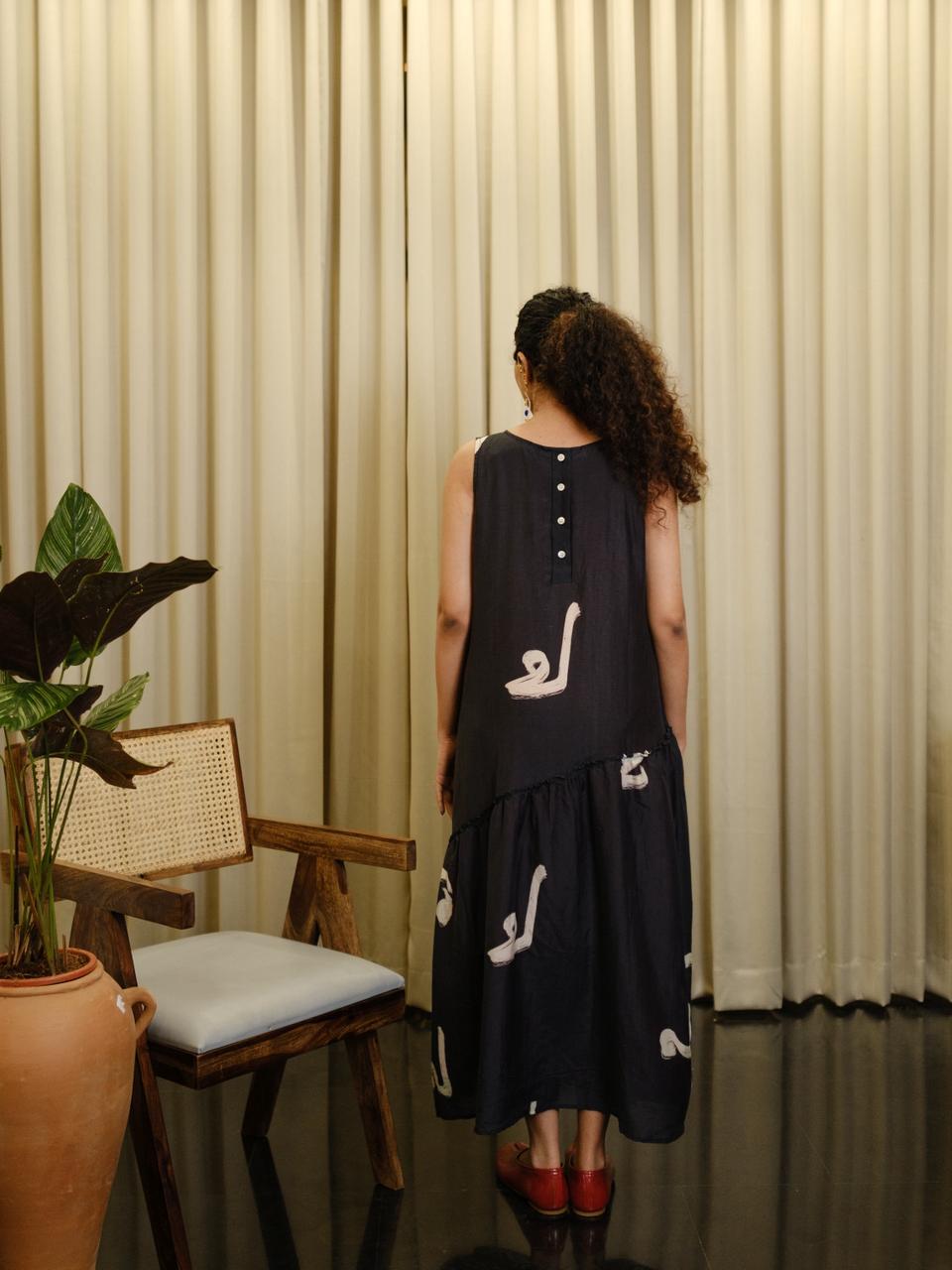 Aksharam pleated dress