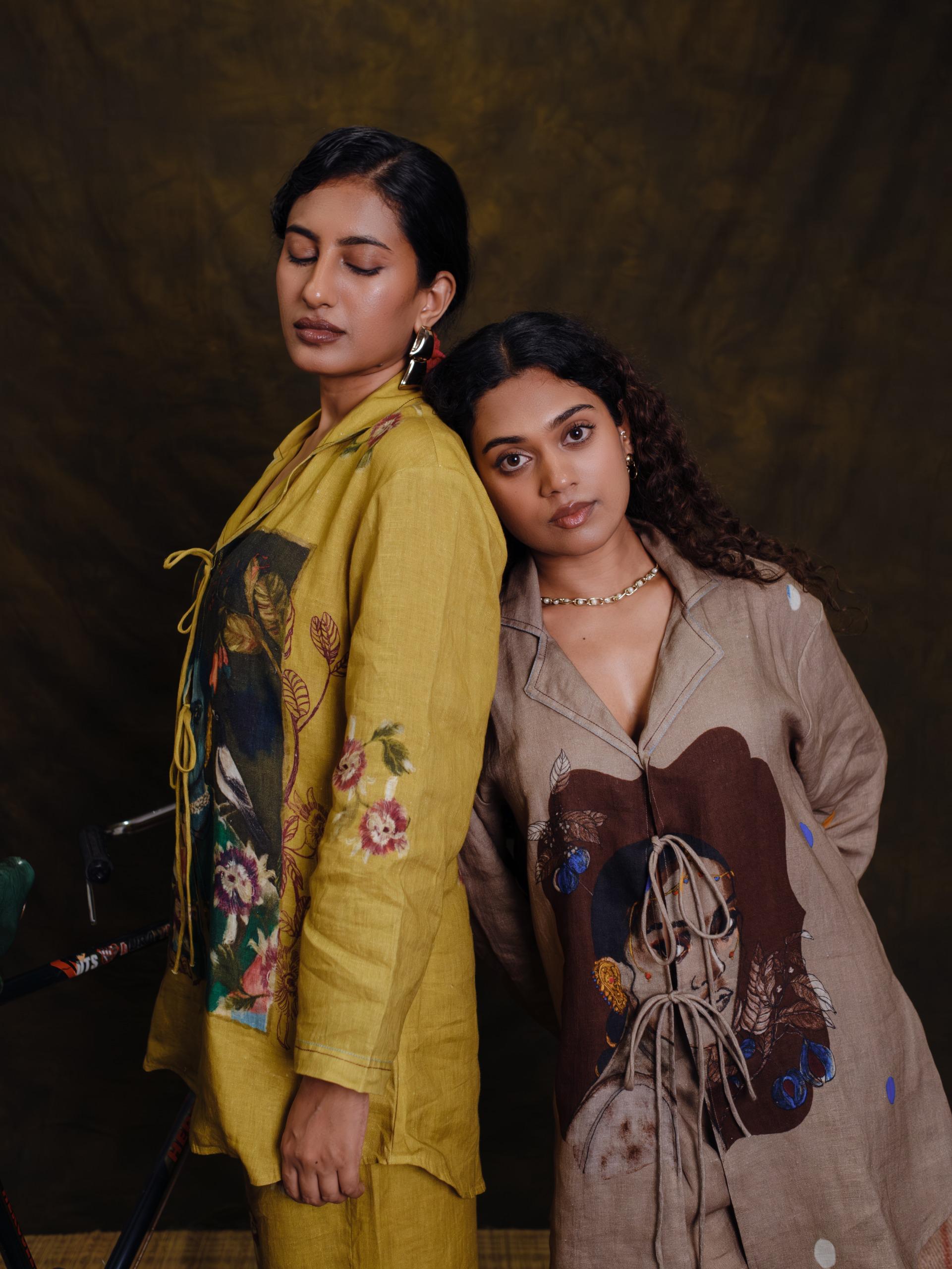 Manjal front tie top