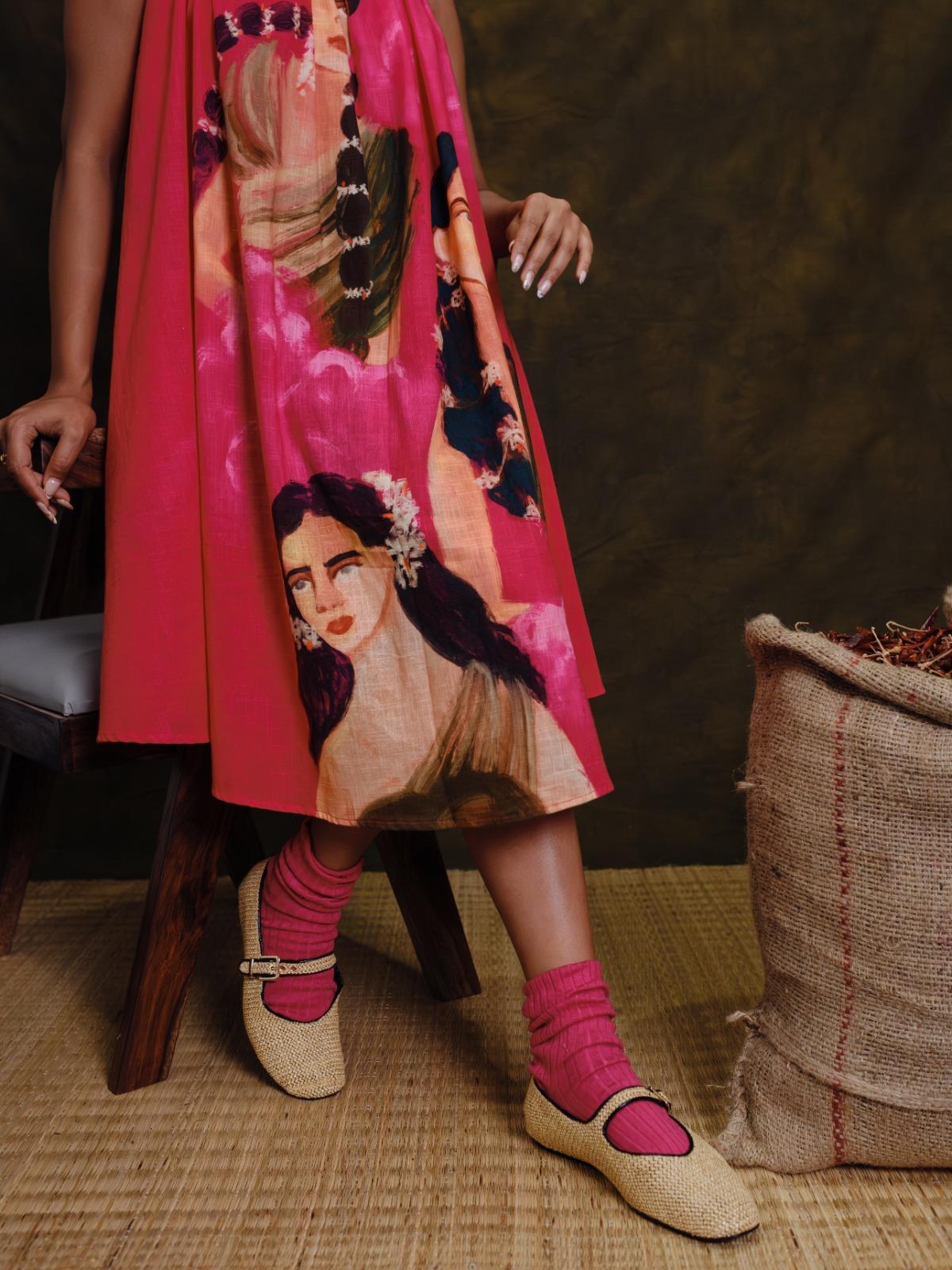 Parijatham pink halterneck short