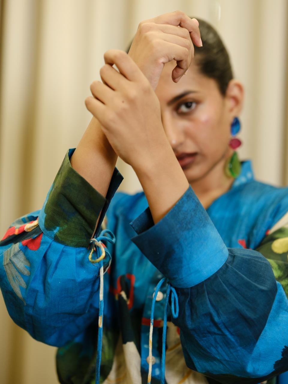 Kadhali blue Co-ord set